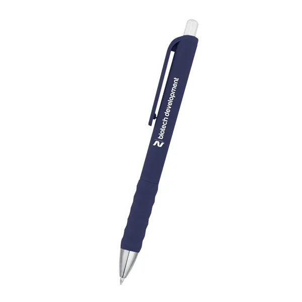 Plunger action medium gel ink pen with rubberized barrel.... from ASI 61125 Hit Promotional Products / Hit®
