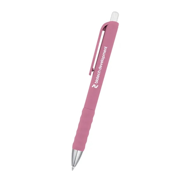 Plunger action medium gel ink pen with rubberized barrel.... from ASI 61125 Hit Promotional Products / Hit®