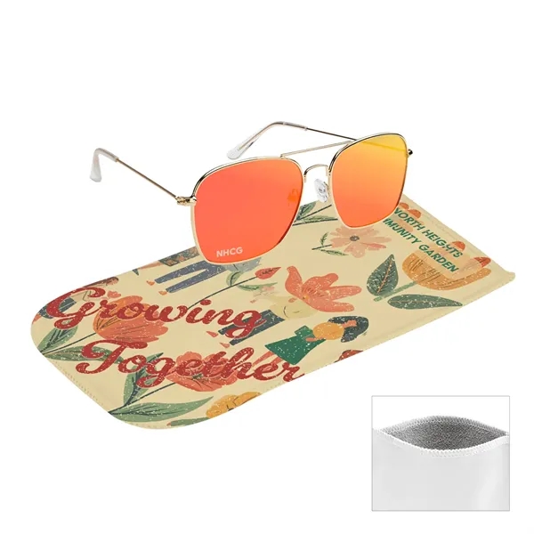 Aviator sunglasses and microfiber sunglasses pouch.... from ASI 61125 Hit Promotional Products / Hit®