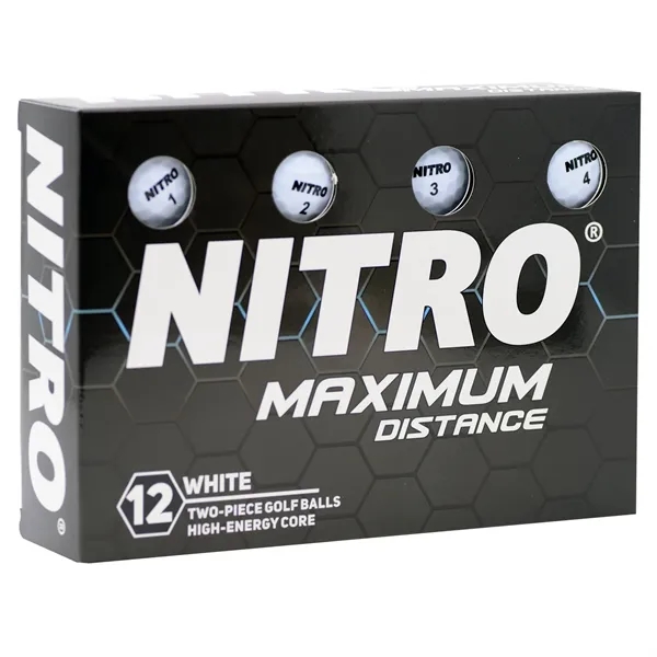 Nitro maximum Distance golf balls with two-piece titanium cores, Dupont Lithium... from ASI 38120 Ball Pro / Diversified Quality Kitchenware