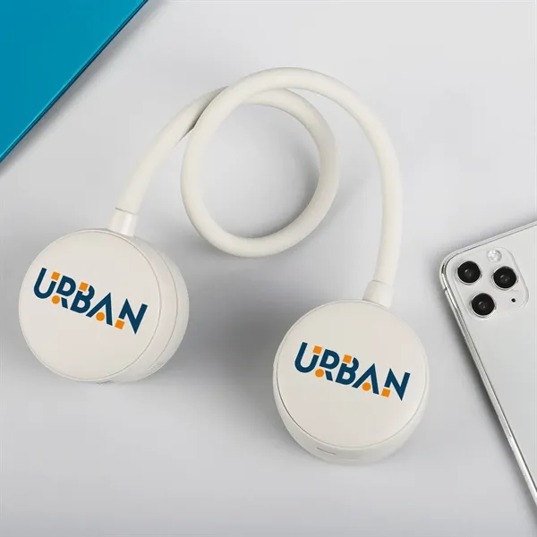 Rechargeable neck fan with 3 speeds & rotatable fans, has a... from ASI 61966 HPG / Mixie