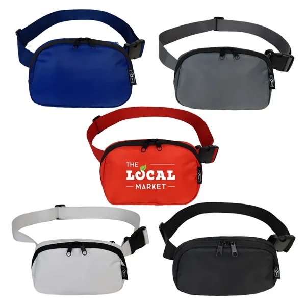 Water resistant belt bag with zippered compartments and adjustable strap.... from ASI 90859 Tempo Industries Inc / Tempo Tempoline