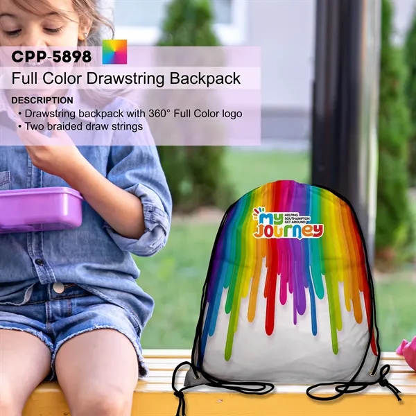 FULL COLOR DRAWSTRING BACKPACK... from ASI 30208 A P Specialties / AP Specialties