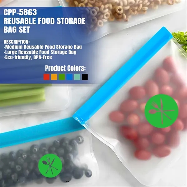 Reusable Food Storage Bag Set... from ASI 30208 A P Specialties