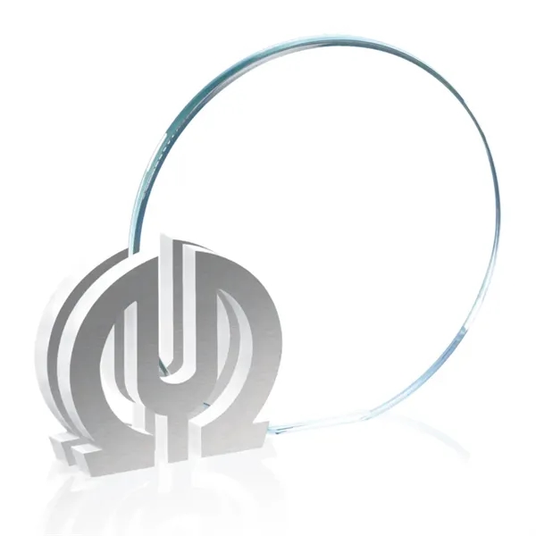 Custom 5" starfire/aluminum award.... from ASI 84592 St Regis Group / St Regis Crystal