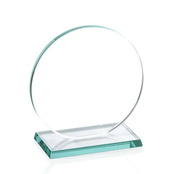 The Elgin in 0.375" jade glass, is a flat-bottomed circle on... from ASI 84592 St Regis Group / Prestige Glass