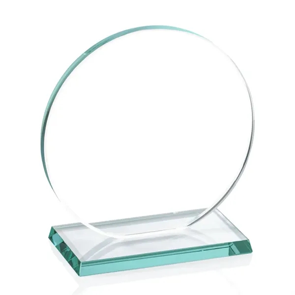 The Elgin in 0.375" jade glass, is a flat-bottomed circle on... from ASI 84592 St Regis Group / Prestige Glass