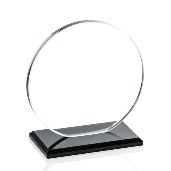 The Elgin Award in 0.375" Starfire glass, is a flat-bottomed circle... from ASI 84592 St Regis Group / Prestige Glass