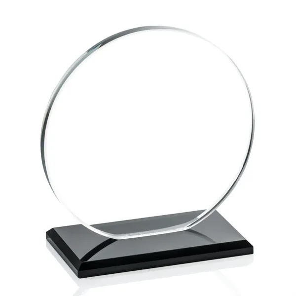 The Elgin Award in 0.375" Starfire glass, is a flat-bottomed circle... from ASI 84592 St Regis Group / Prestige Glass