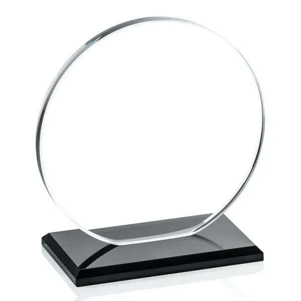 The Elgin Award in 0.375" Starfire glass, is a flat-bottomed circle... from ASI 84592 St Regis Group / Prestige Glass