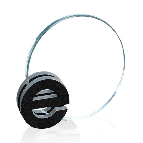 Custom 5" starfire/granite award.... from ASI 84592 St Regis Group / St Regis Crystal