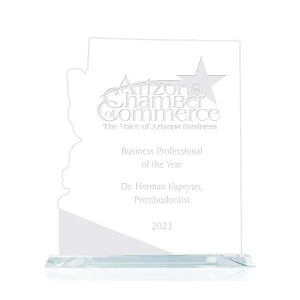 The States of America, each faithfully reproduced in aquashaped jade glass... from ASI 84592 St Regis Group / Prestige Glass