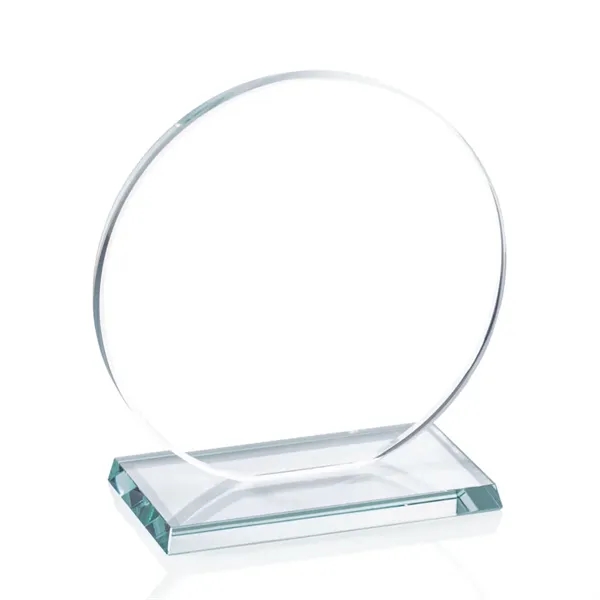 The Elgin Award in 0.375" starfire glass, is a flat-bottomed circle... from ASI 84592 St Regis Group / Prestige Glass
