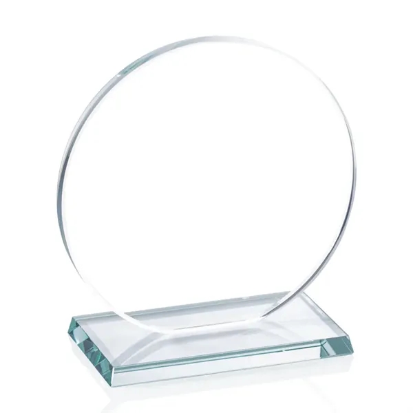 The Elgin Award in 0.375" starfire glass, is a flat-bottomed circle... from ASI 84592 St Regis Group / Prestige Glass