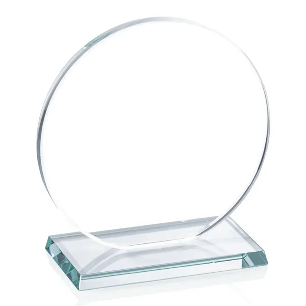 The Elgin Award in 0.375" starfire glass, is a flat-bottomed circle... from ASI 84592 St Regis Group / Prestige Glass