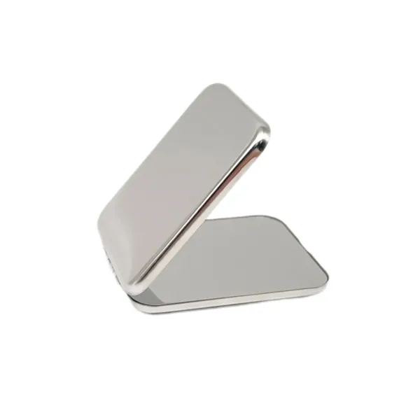 Stainless steel foldable compact makeup mirror plus laser engraving on 1... from ASI 37218 Athena Promo (tm)