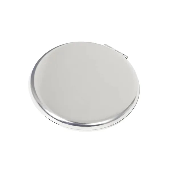 Stainless steel foldable compact makeup mirror plus laser engraving on 1... from ASI 37218 Athena Promo (tm)