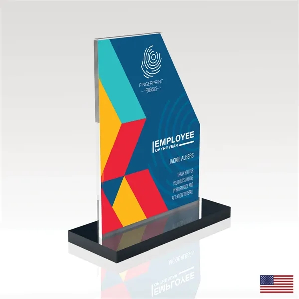 Custom cut acrylic to meet your exacting requirements set on an... from ASI 93986 Visions/Awardcraft / Visions Awards