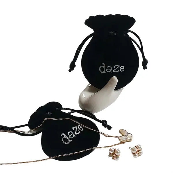 Velvet drawstring pouch bag plus 1c1p silkscreen imprint plus standard shipping... from ASI 37218 Athena Promo (tm)