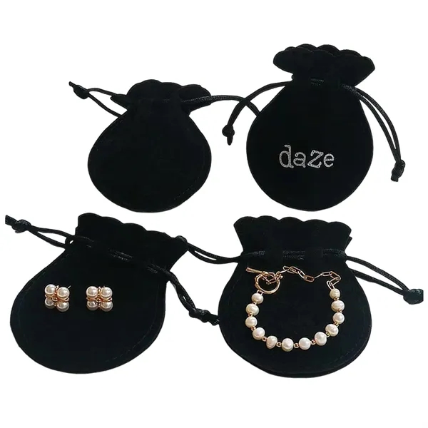 Velvet drawstring pouch bag plus 1c1p silkscreen imprint plus standard shipping... from ASI 37218 Athena Promo (tm)