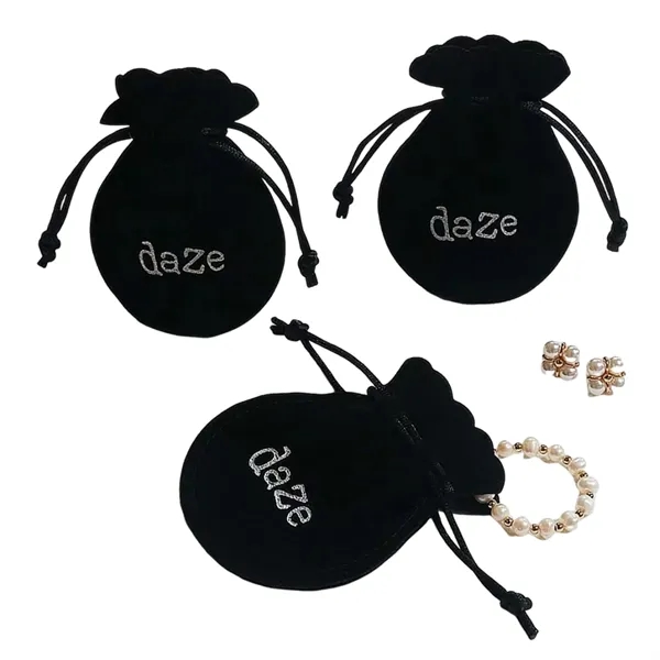 Velvet drawstring pouch bag plus 1c1p silkscreen imprint plus standard shipping... from ASI 37218 Athena Promo (tm)