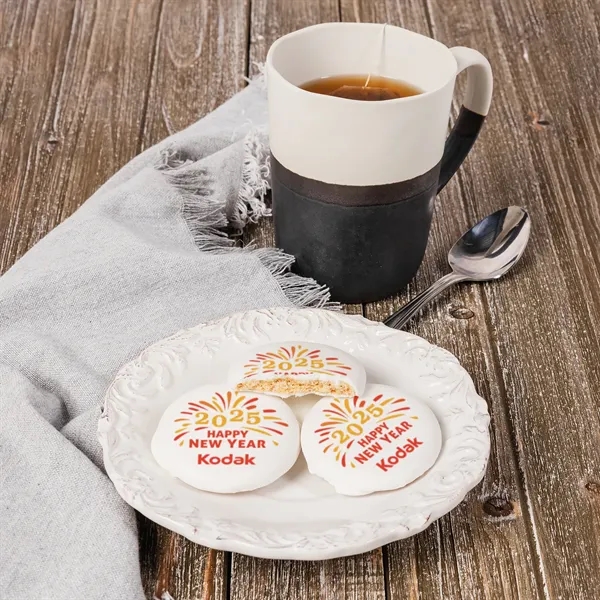 Iced Round Vanilla Cookie- Custom Logo... from ASI 44900 NC Custom (CI/Lanco) / Chocolate Inn