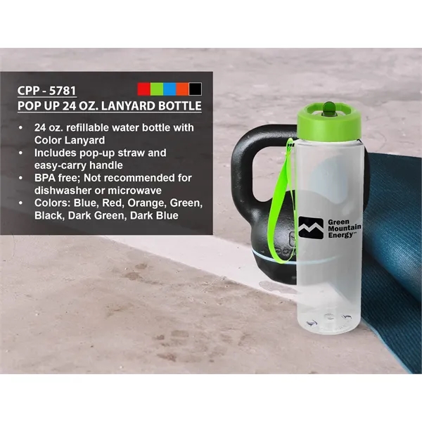 Pop Up 24 oz. Lanyard Bottle... from ASI 30208 A P Specialties / AP Specialties