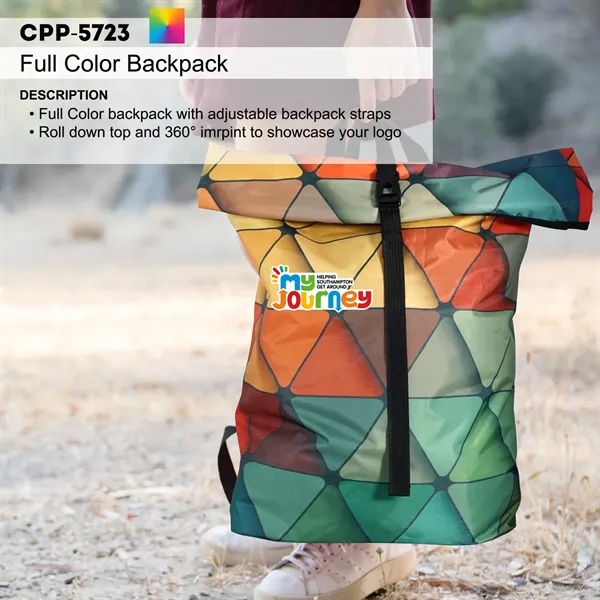 FULL COLOR ROLL DOWN BACKPACK... from ASI 30208 A P Specialties / AP Specialties