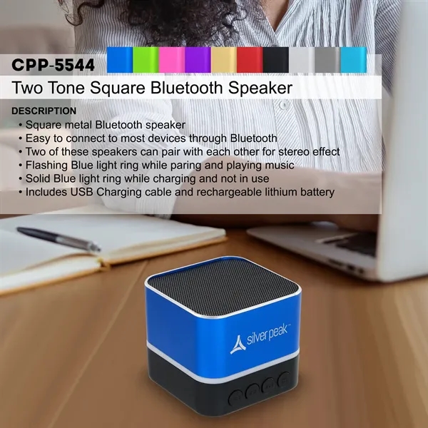 Two Tone Square Bluetooth Speaker... from ASI 30208 A P Specialties / AP Specialties