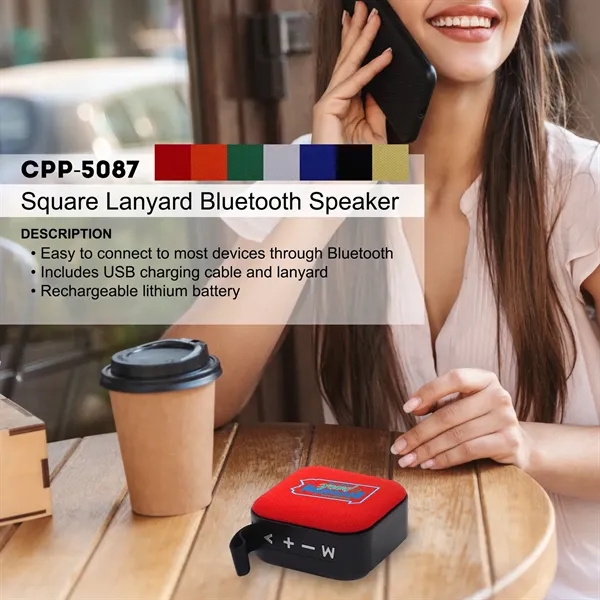 SQUARE LANYARD BLUETOOTH SPEAKER... from ASI 30208 A P Specialties / AP Specialties