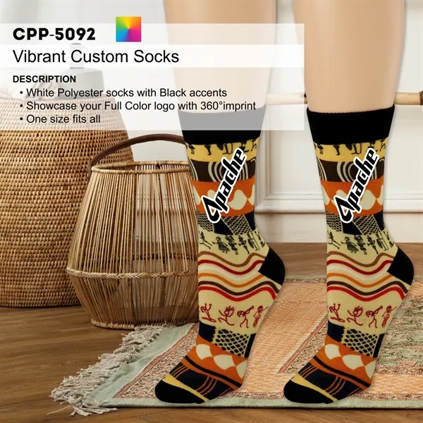 Vibrant Custom Socks... from ASI 30208 A P Specialties / AP Specialties