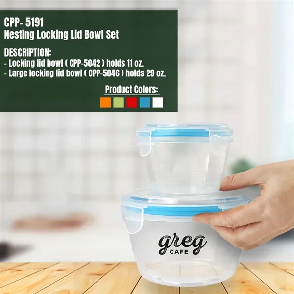 NESTING LOCKING LID BOWL SET... from ASI 30208 A P Specialties / AP Specialties