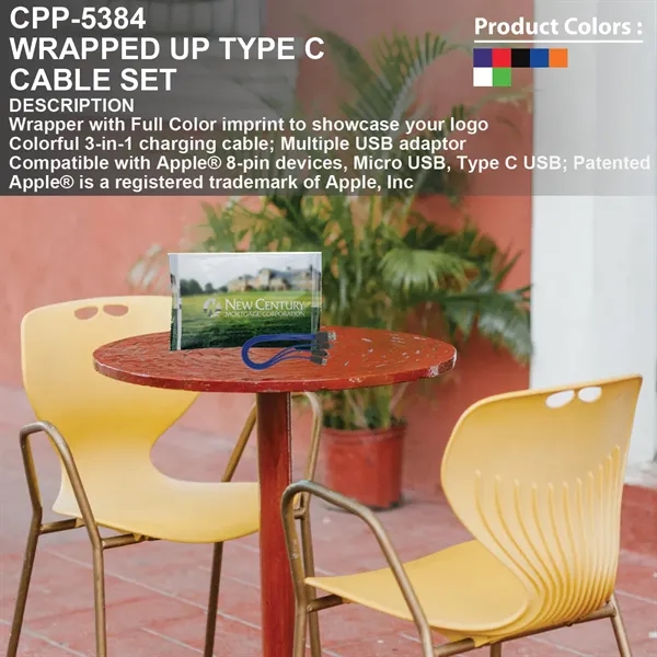 WRAPPED UP TYPE C CABLE SET... from ASI 30208 A P Specialties / AP Specialties