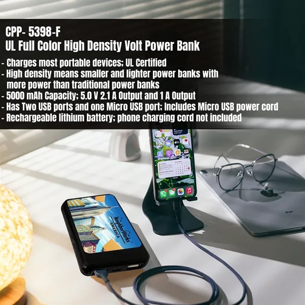 UL FULL COLOR HIGH DENSITY VOLT POWER BANK... from ASI 30208 A P Specialties / AP Specialties