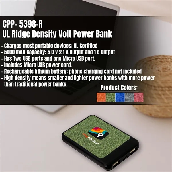 UL RIDGE HIGH DENSITY VOLT POWER BANK... from ASI 30208 A P Specialties / AP Specialties