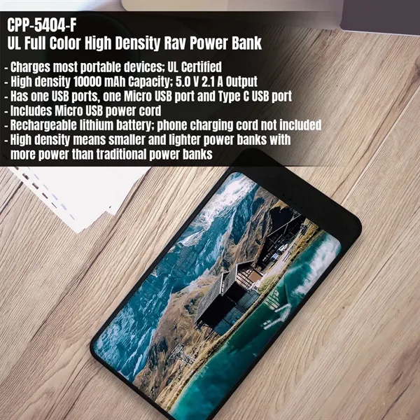UL FULL COLOR HIGH DENSITY RAV POWER BANK... from ASI 30208 A P Specialties / AP Specialties