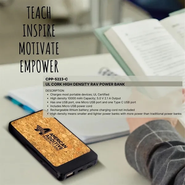 UL CORK HIGH DENSITY RAV POWER BANK... from ASI 30208 A P Specialties / AP Specialties