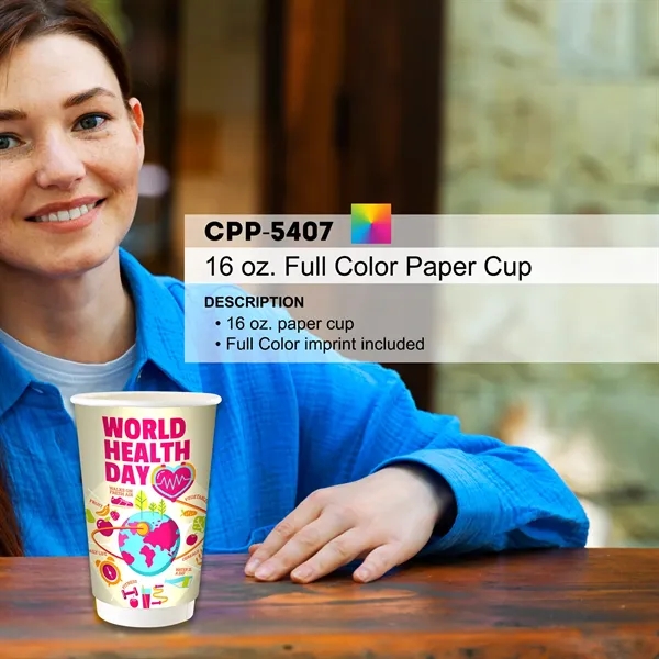 16 oz. Full Color Paper Cup... from ASI 30208 A P Specialties / AP Specialties
