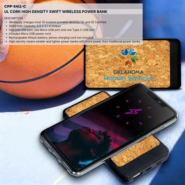 UL CORK HIGH DENSITY SWIFT WIRELESS POWER BANK... from ASI 30208 A P Specialties / AP Specialties