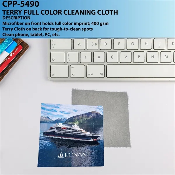 8 X 8 TERRY FULL COLOR CLEANING CLOTH... from ASI 30208 A P Specialties / AP Specialties
