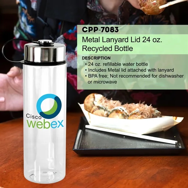 Metal Lanyard Lid 24 oz. Recycled Bottle... from ASI 30208 A P Specialties / AP Specialties