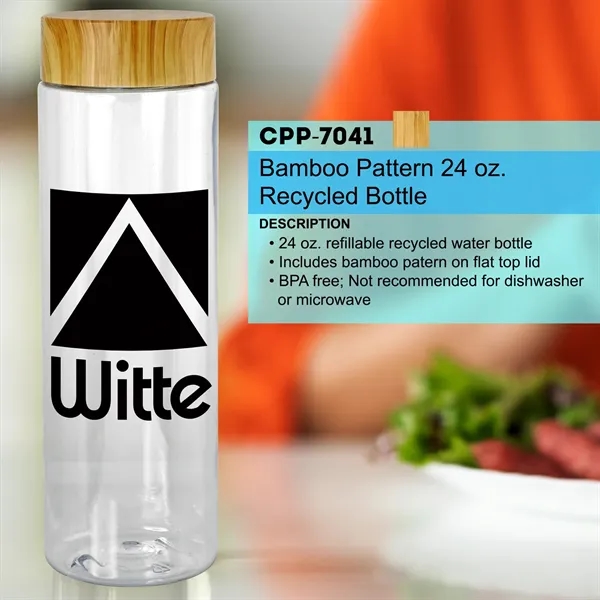 Bamboo Pattern 24 oz. Recycled Bottle... from ASI 30208 A P Specialties / AP Specialties