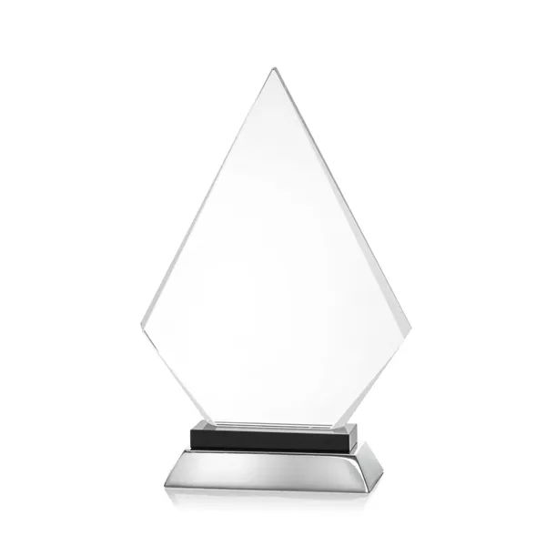 Unique arrow head shaped optical award with black optical and aluminum... from ASI 84592 St Regis Group / St Regis