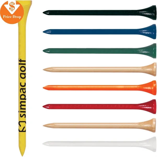 3 1/4" tees with an assortment of colors.... from ASI 57653 Gold Bond