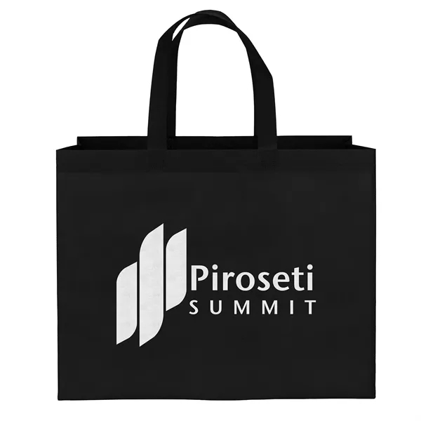 Economical non-woven Value budget tote, Heat sealed handles... from ASI 37940 Bag Makers Inc