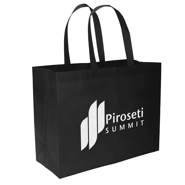 Economical non-woven Value budget tote, Heat sealed handles... from ASI 37940 Bag Makers Inc