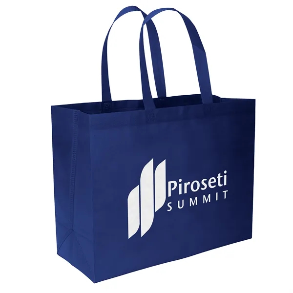 Economical non-woven Value budget tote, Heat sealed handles... from ASI 37940 Bag Makers Inc