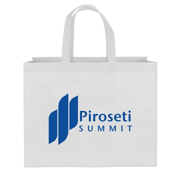 Economical non-woven Value budget tote, Heat sealed handles... from ASI 37940 Bag Makers Inc