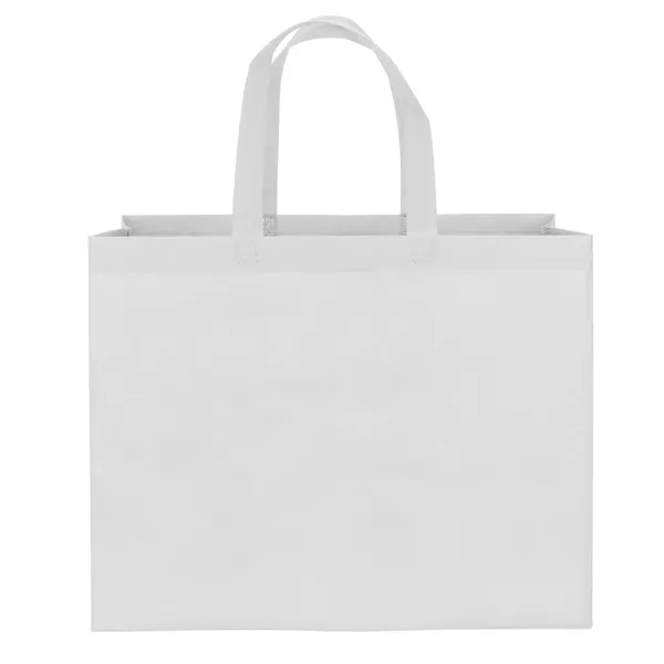 Economical non-woven Value budget tote, Heat sealed handles... from ASI 37940 Bag Makers Inc