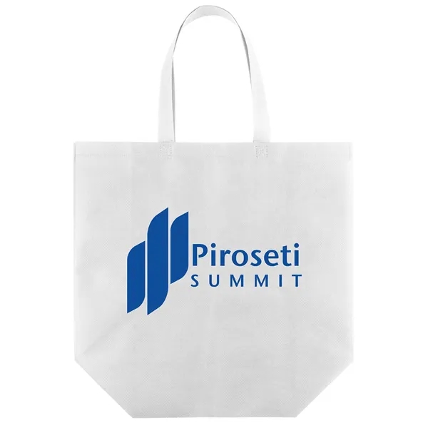 Economical non-woven Value budget tote, Heat sealed handles... from ASI 37940 Bag Makers Inc